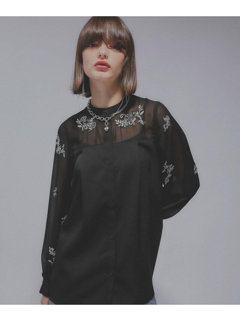 【SALE／18%OFF】シシュウシアーシャツ HARE ハレ トップス シャツ・ブラウス ホワイト ブラック ブラウン グリーン【RBA_E】【送料無料】[Rakuten Fashion]