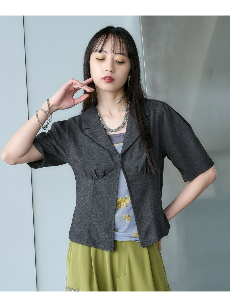 Rakuten - コンパクトVネックブラウス HARE ハレ トップス シャツ・ブラウス ブラック ネイビー【送料無料】[Rakuten Fashion]