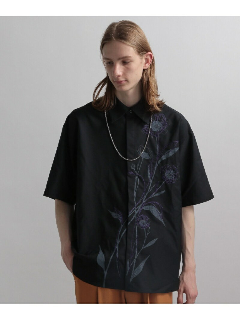 (M)フロントラインフラワーSHSS HARE ハレ トップス シャツ・ブラウス ブラック ブルー ホワイト【送料無料】[Rakuten Fashion]のサムネイル