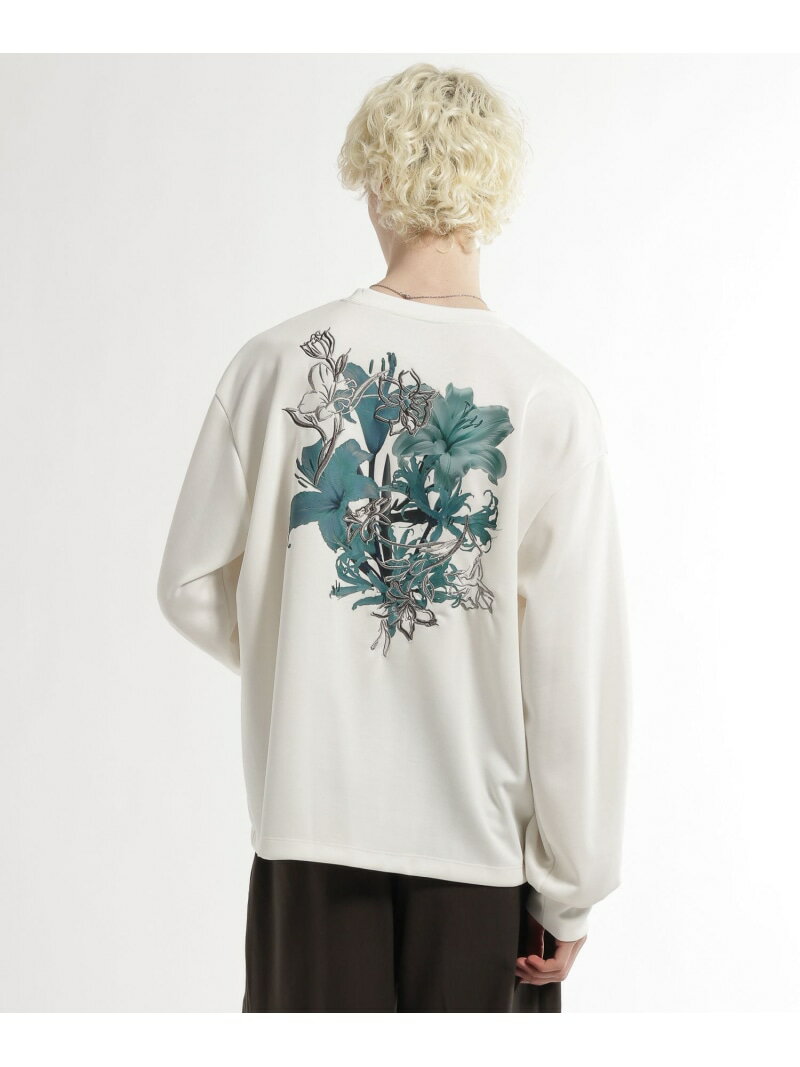 Rakuten - 【SALE／47%OFF】Flower Artバックプリントカットソー HARE ハレ トップス カットソー・Tシャツ ホワイト グリーン ブラック【RBA_E】【送料無料】[Rakuten Fashion]