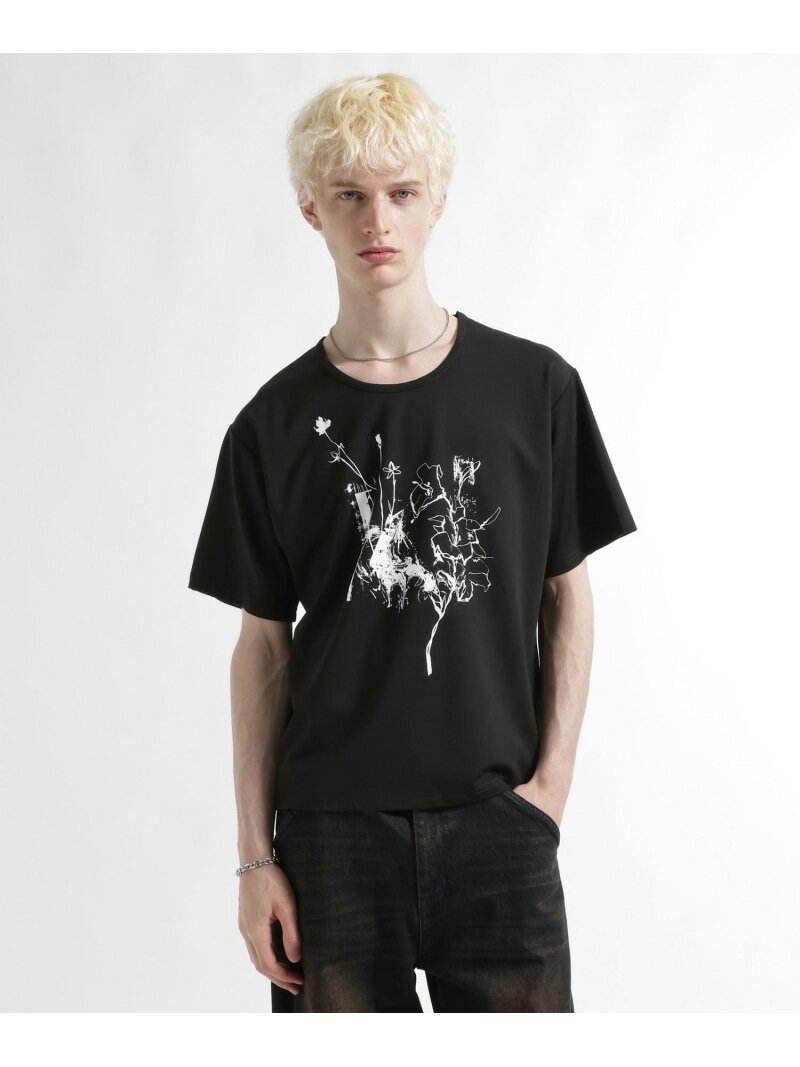 ユルネックドローイングカット HARE ハレ トップス カットソー・Tシャツ ホワイト ブラック