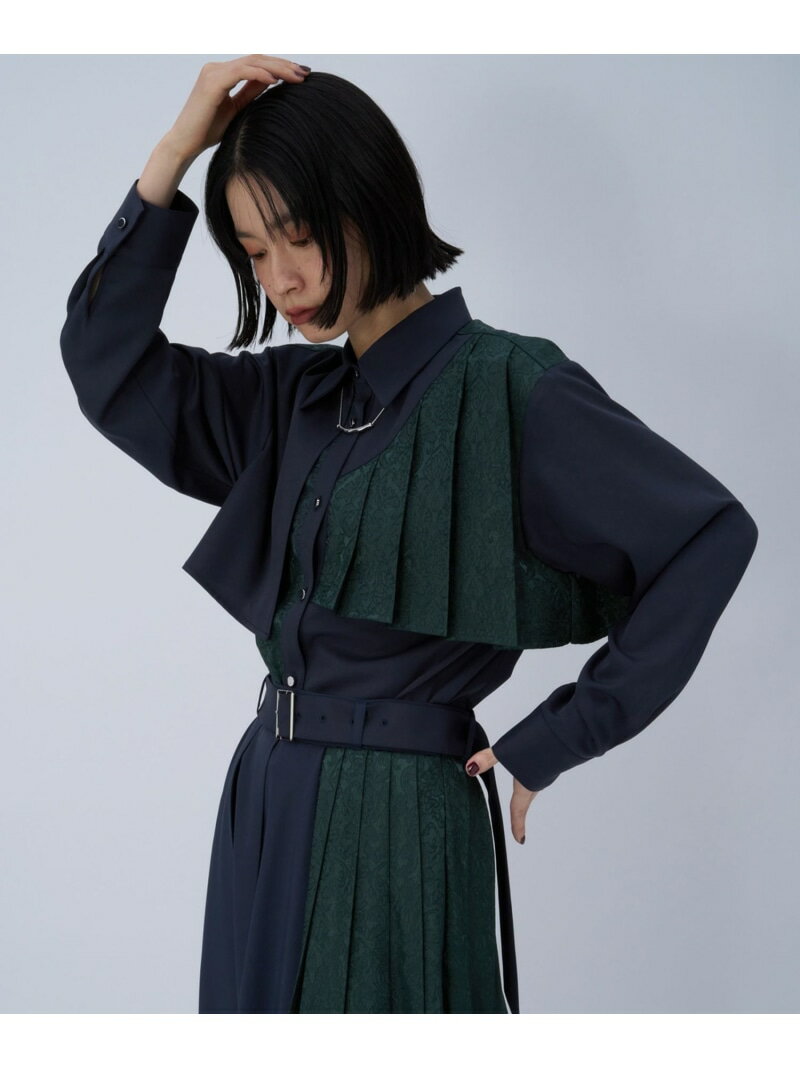 Rakuten - 【SALE／47%OFF】ジャガードアシメプリーツシャツ HARE ハレ トップス シャツ・ブラウス ブルー ブラック ホワイト グリーン【RBA_E】【送料無料】[Rakuten Fashion]