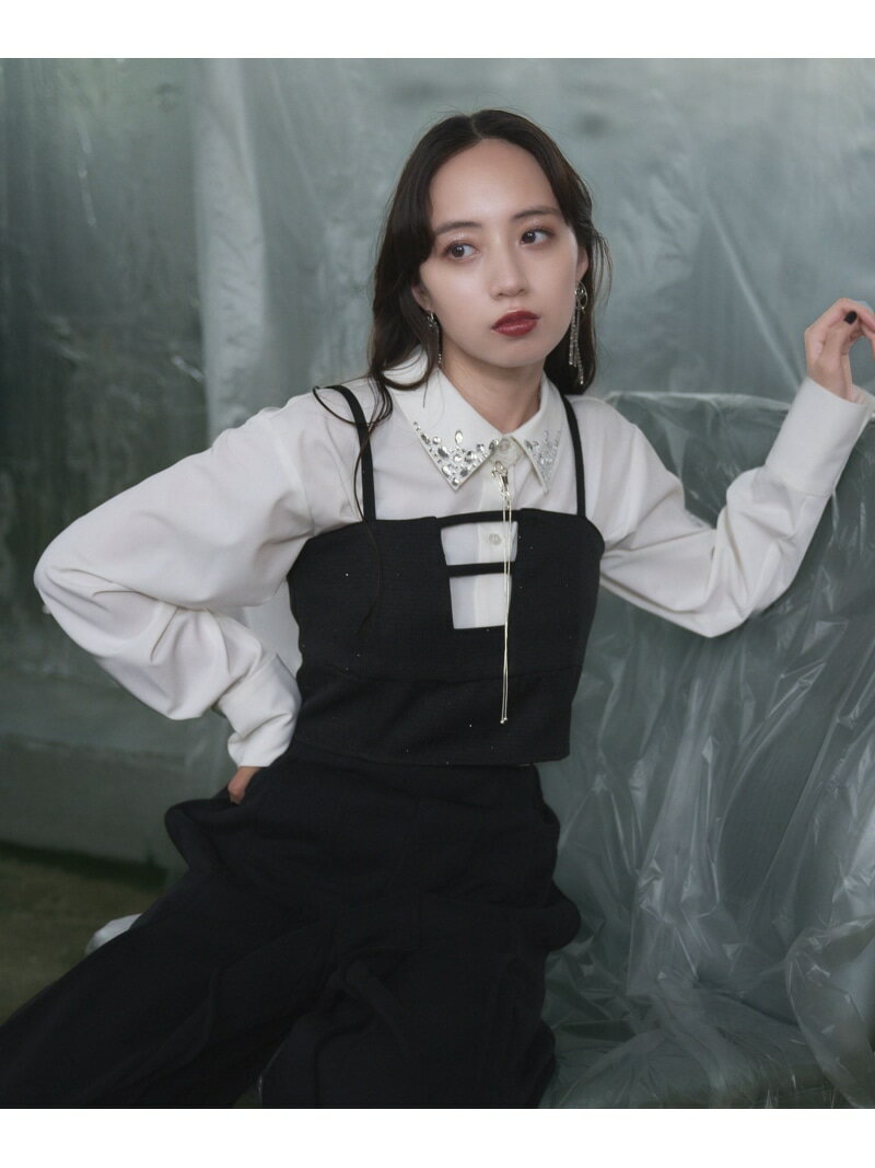 【SALE／50%OFF】イソザイデザインビスチェ HARE ハレ トップス ベスト・ジレ ブラック グレー【RBA_E..