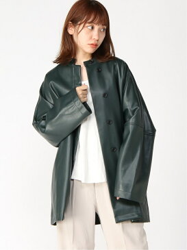 [Rakuten Fashion](W)SレザーBIGシャツJKT HARE ハレ コート/ジャケット コート/ジャケットその他 グリーン ブラック ベージュ【送料無料】