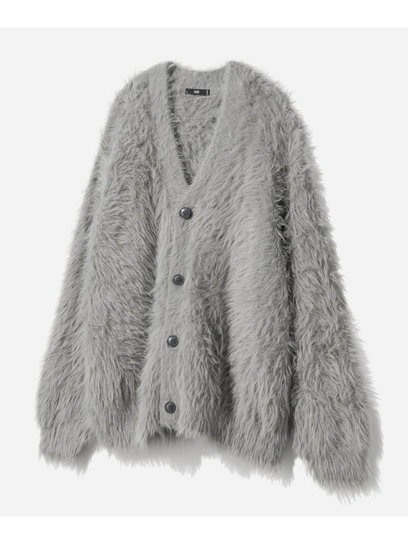 ロングシャギーカーディガン HARE ハレ トップス カーディガン ブルー ブラック グレー パープル【送料無料】[Rakuten Fashion]