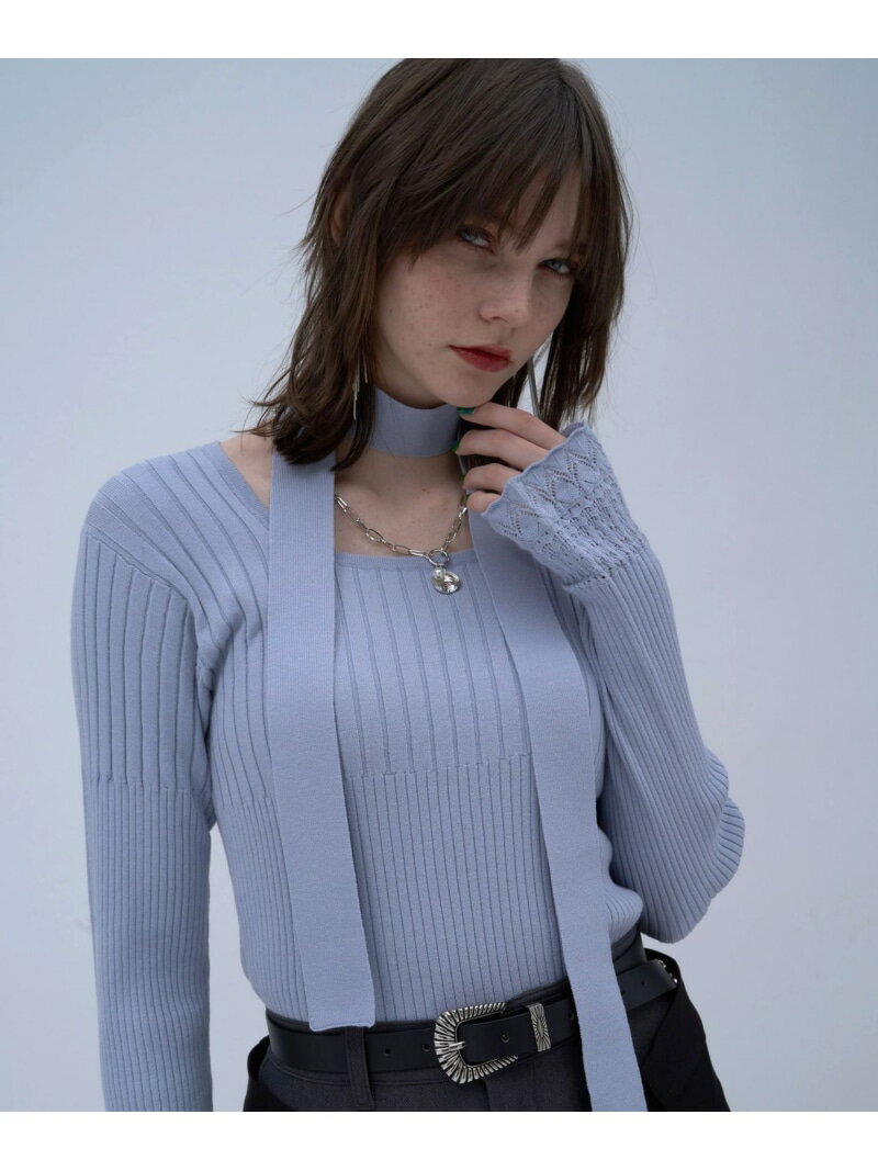 ボウタイニットトップス HARE ハレ トップス ニット ブラック【送料無料】[Rakuten Fashion]