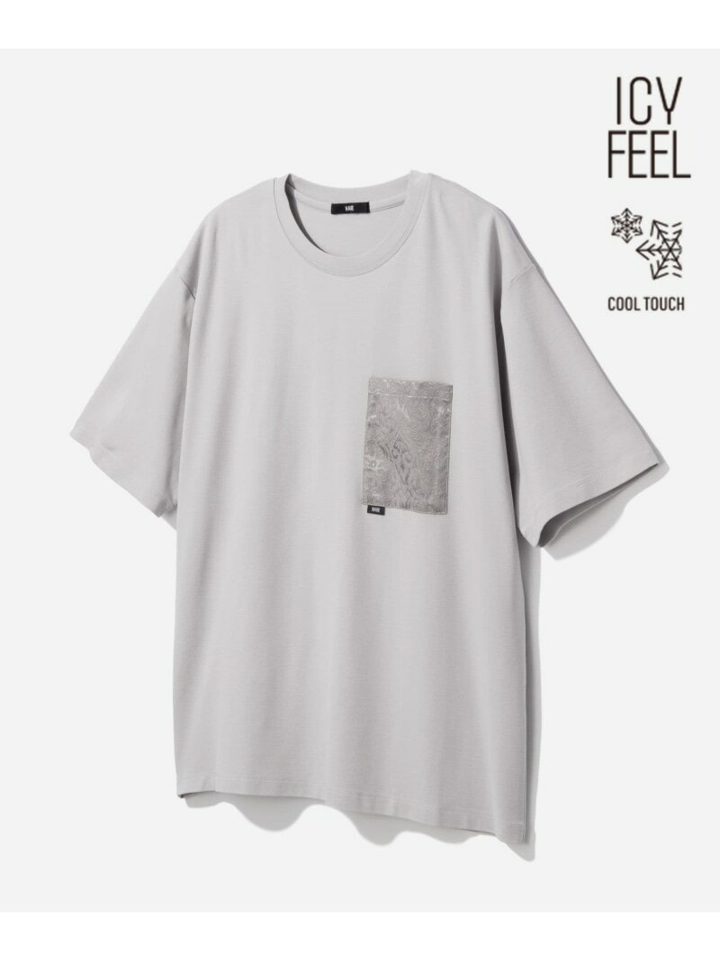 【接触冷感】ジャガードポケットロゴカット HARE ハレ トップス カットソー・Tシャツ ブラック ホワイト グレー【送料無料】[Rakuten Fashion]