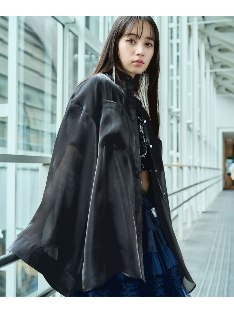 ワイドシアーシャツ HARE ハレ トップス シャツ・ブラウス パープル ブラック【送料無料】[Rakuten Fashion]