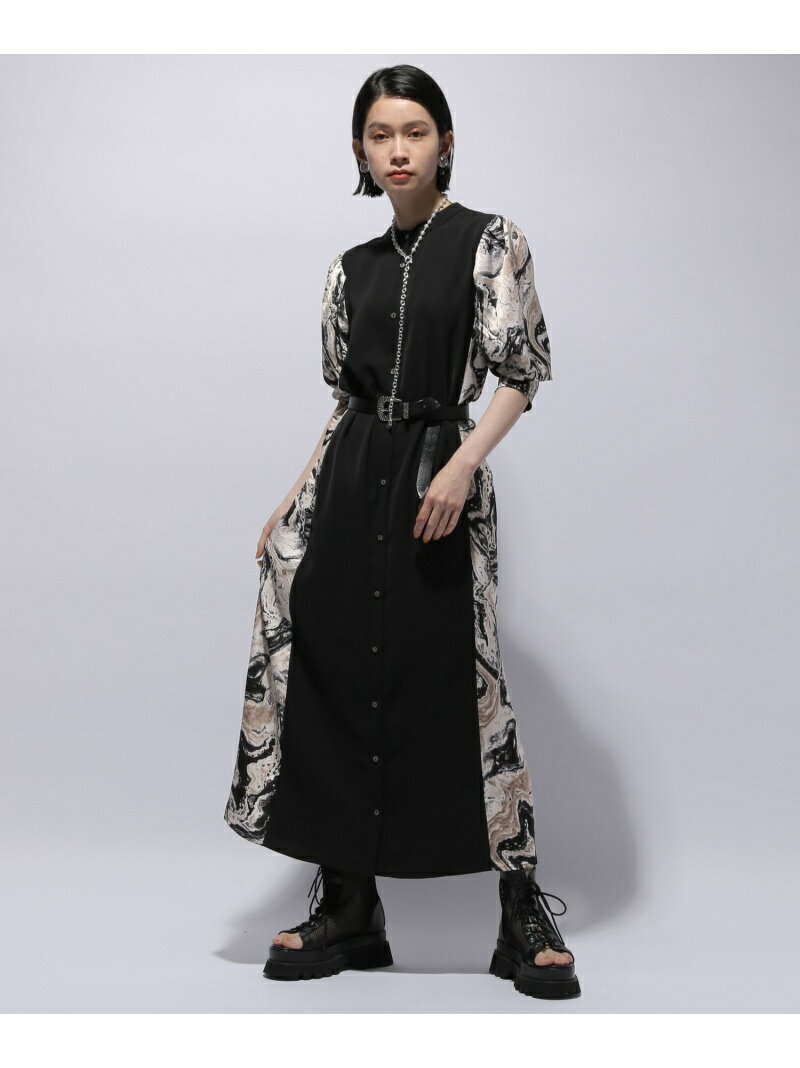 (W)2WAYガラキリカエOP7S HARE ハレ ワンピース・ドレス シャツワンピース ブラック【送料無料】[Rakuten Fashion]