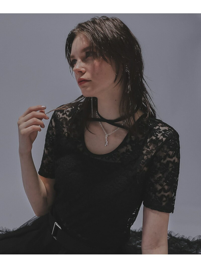 Rakuten - 2WAYリボンデザインレーストップス HARE ハレ トップス カットソー・Tシャツ レッド ブラック【送料無料】[Rakuten Fashion]