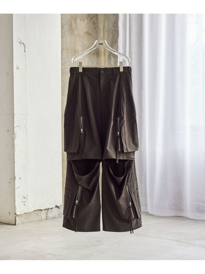 Rakuten - 【SALE／35%OFF】CLEAR TEXTURE ZIPカーゴパンツ HARE ハレ トップス その他のトップス ブラック グレー ブラウン【RBA_E】【送料無料】[Rakuten Fashion]