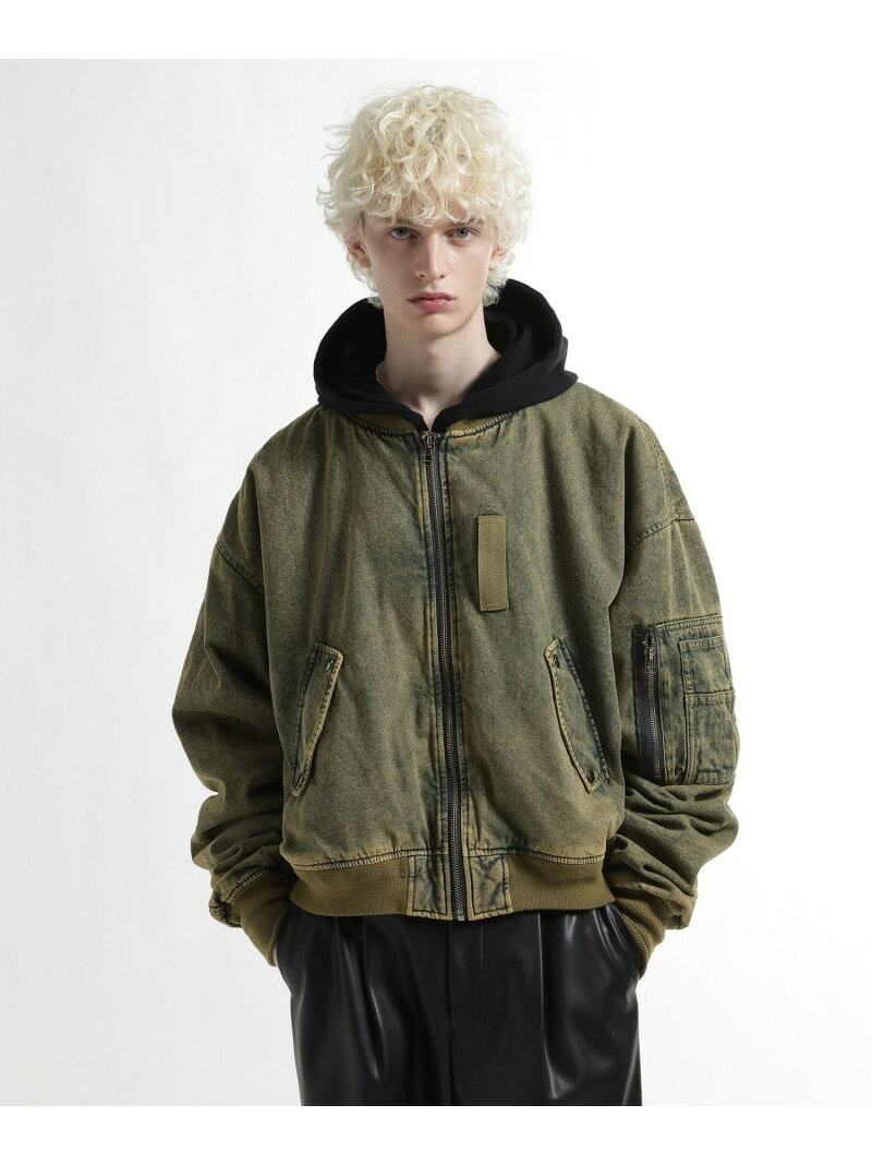 Rakuten - 【SALE／47%OFF】フードドッキングMA-1 HARE ハレ ジャケット・アウター ブルゾン・ジャンパー イエロー グレー ブラック【RBA_E】【送料無料】[Rakuten Fashion]