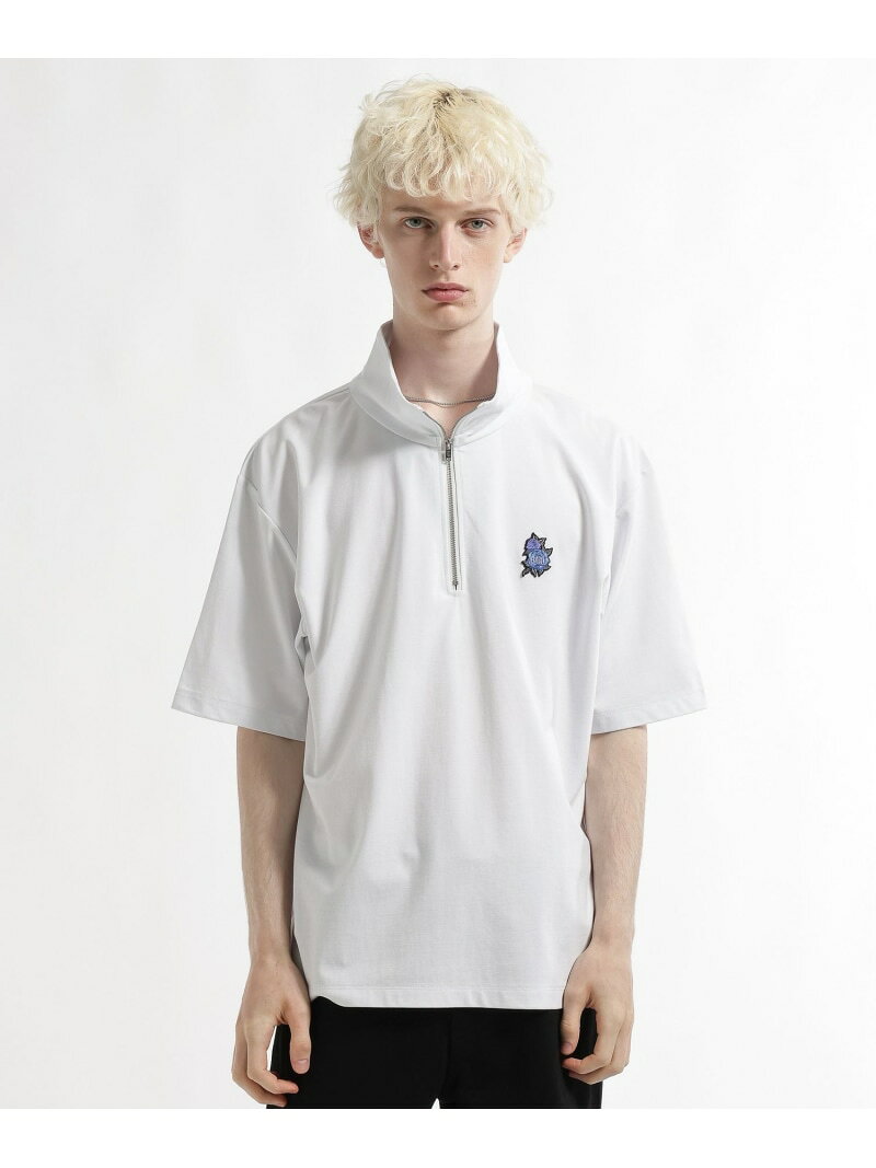 【SALE／44%OFF】【接触冷感】フラワーHAREパッチハーフジップカット HARE ハレ トップス カットソー・Tシャツ ブラック ブルー ホワイト【RBA_E】[Rakuten Fashion] hare-10008856 HARE/ハレ サンプル画像2