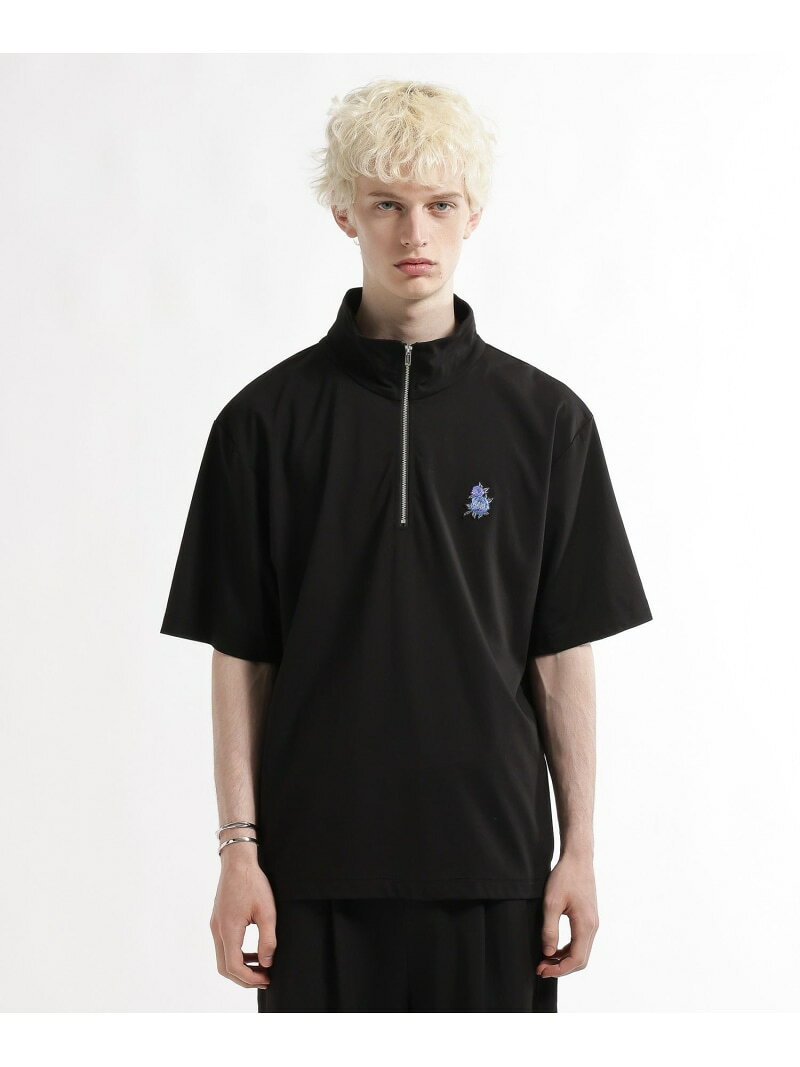 【SALE／44%OFF】【接触冷感】フラワーHAREパッチハーフジップカット HARE ハレ トップス カットソー・Tシャツ ブラック ブルー ホワイト【RBA_E】[Rakuten Fashion] hare-10008856 HARE/ハレ サンプル画像3
