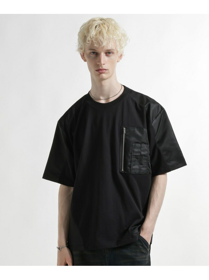 Rakuten - FUSION CRAFT MA-1ドッキングプルオーバー HARE ハレ トップス カットソー・Tシャツ ブラック ネイビー【送料無料】[Rakuten Fashion]
