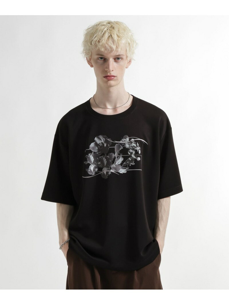 Rakuten - 【接触冷感】フラワープリントカット HARE ハレ トップス カットソー・Tシャツ ホワイト グリーン ブラック【送料無料】[Rakuten Fashion]
