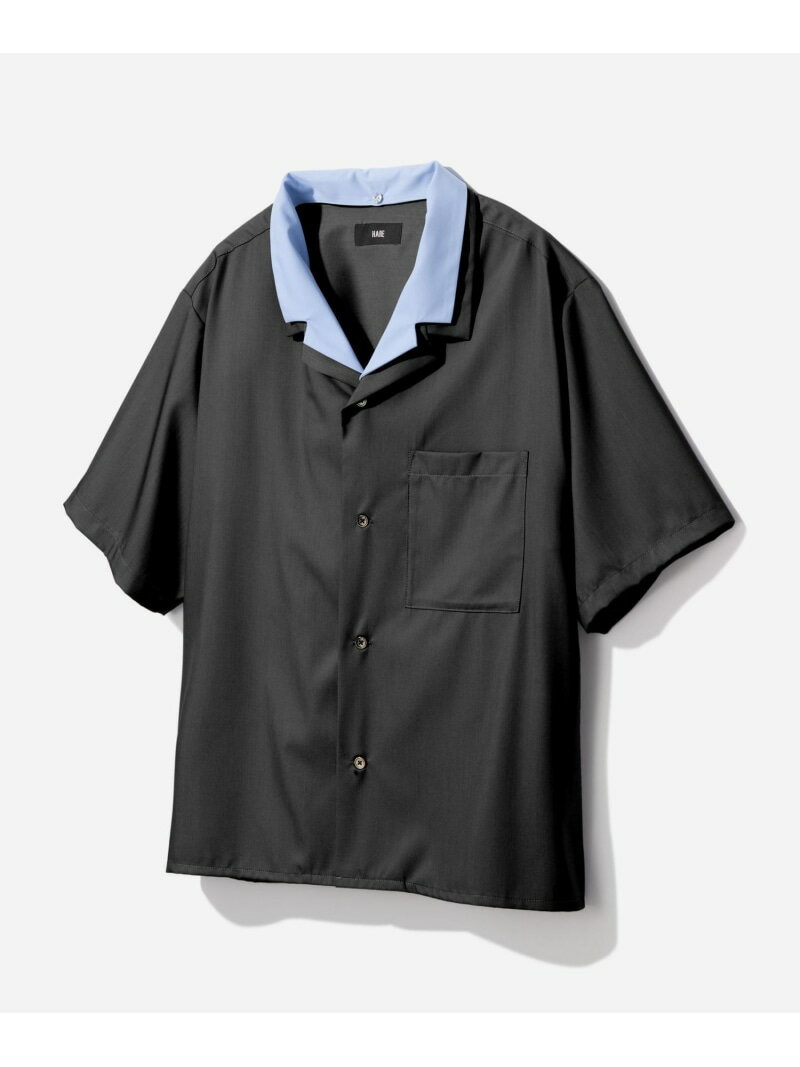 Rakuten - エリレイヤードカイキンシャツ HARE ハレ トップス シャツ・ブラウス グレー ブラック【送料無料】[Rakuten Fashion]