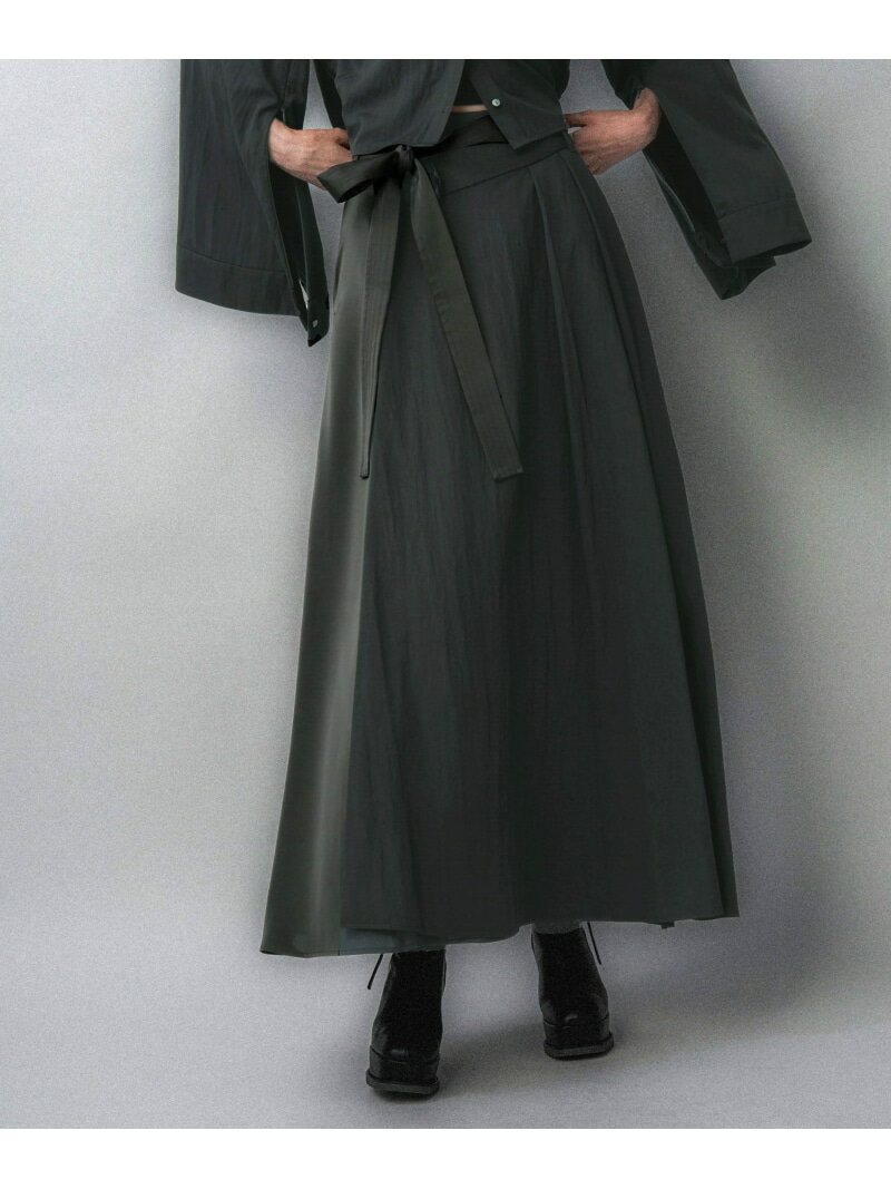 【SALE／50%OFF】JAPOMODEスカート HARE ハレ スカート ロング・マキシスカート グリーン ブラック【RBA_E】【送料無料】[Rakuten Fashion]