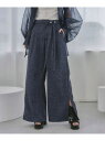 【SALE/25%OFF】ツイーディロングベルトパンツ HARE ハレ パンツ その他のパンツ ブラック ネイビー【RBA_E】【送料無料】[Rakuten F...