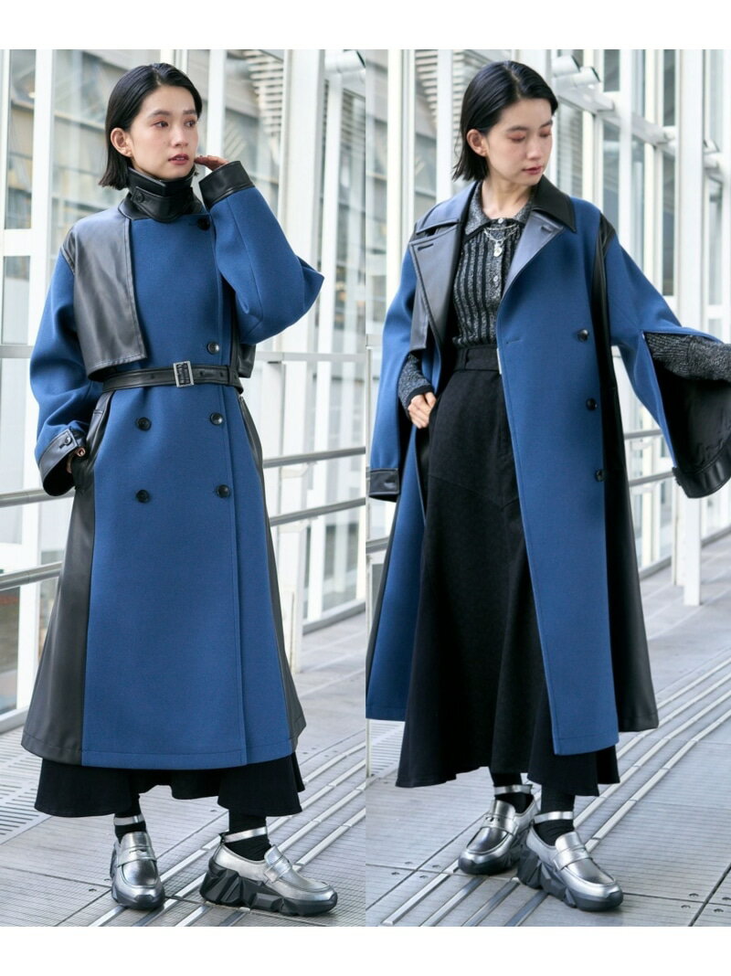 ウーリーテックフェイクレザーキリカエトレンチコート HARE ハレ ジ...(4)