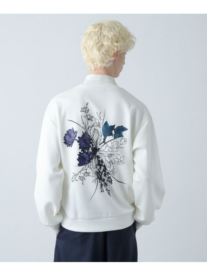 フローラコラージュバックプリントスウェット HARE ハレ トップス スウェット・トレーナー オレンジ ブラック ホワイト【送料無料】[Rakuten Fashion]