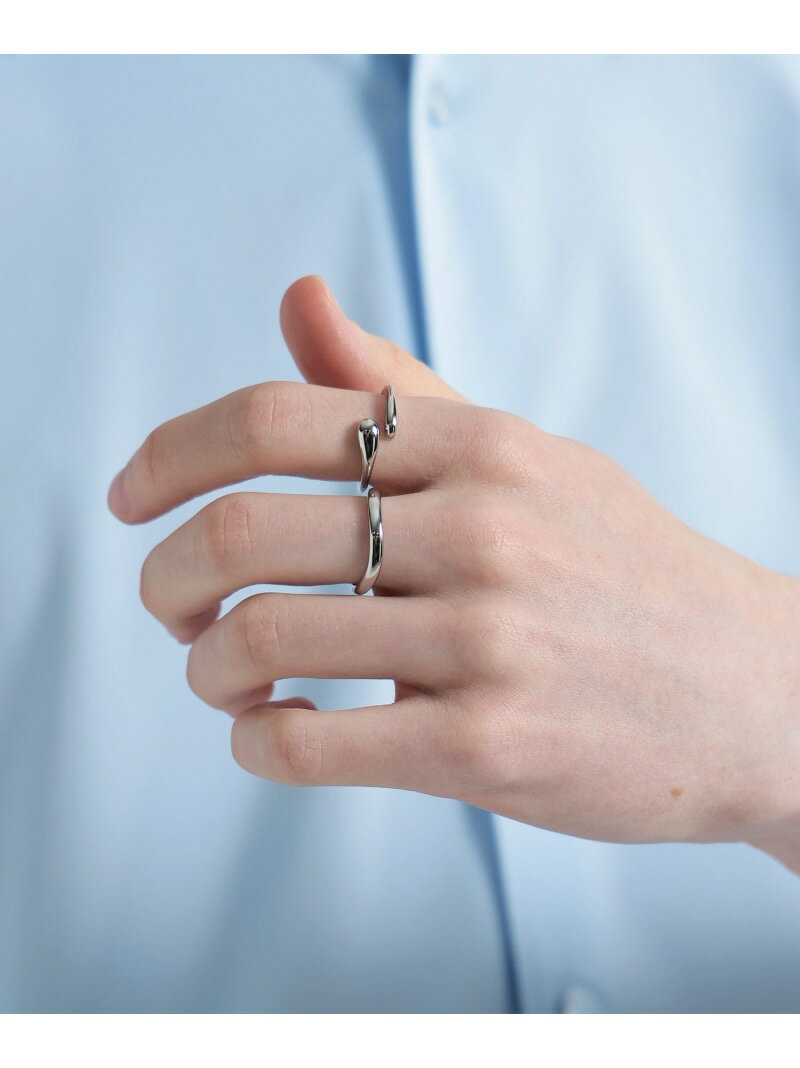 【SALE/10% OFF】【UNISEX】Double Ring HARE Accessories & Watches Rings Silver Black【RBA_E】【Free Shipping】[Rakuten Fashion]