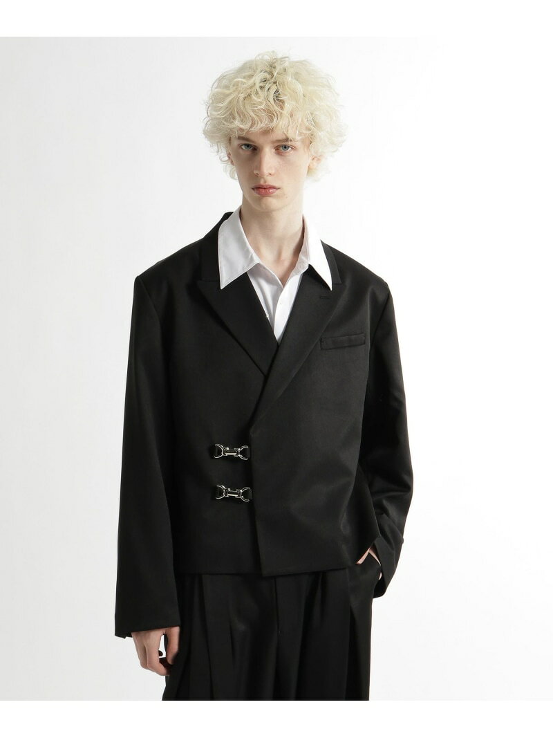 【SALE／57%OFF】ウールライクショートジャケット HARE ハレ トップス その他のトップス ブラック グレー ブルー【RBA_E】【送料無料】[Rakuten Fashion]