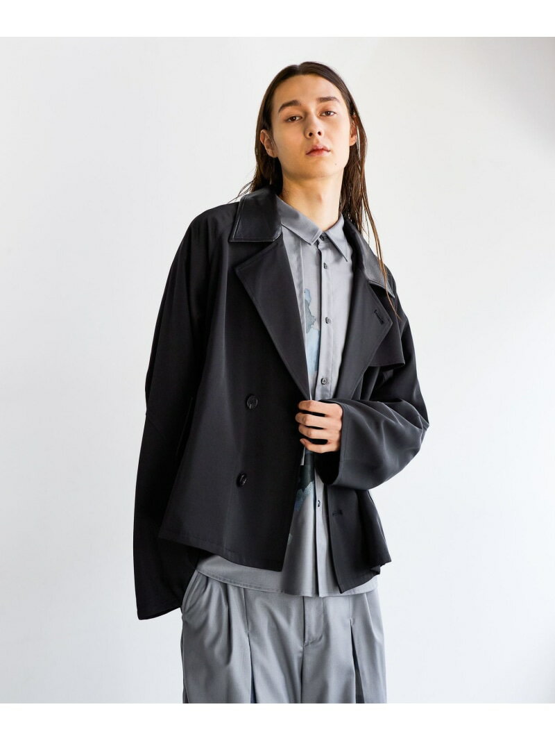 Rakuten - レザーキリカエトレンチブルゾン HARE ハレ トップス その他のトップス グレー ブラック【送料無料】[Rakuten Fashion]