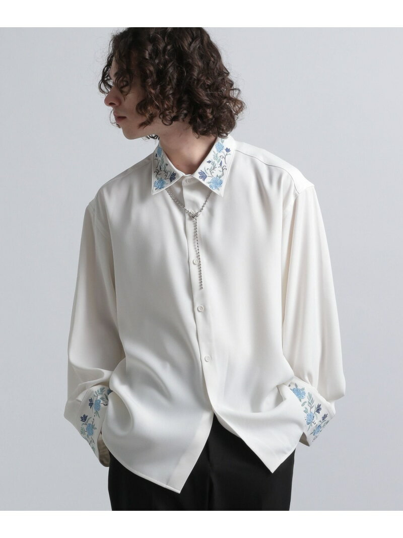 (M)トロミシシュウSH/LS HARE ハレ トップス シャツ・ブラウス ホワイト ブラック ブルー【送料無料】[Rakuten Fashion]のサムネイル