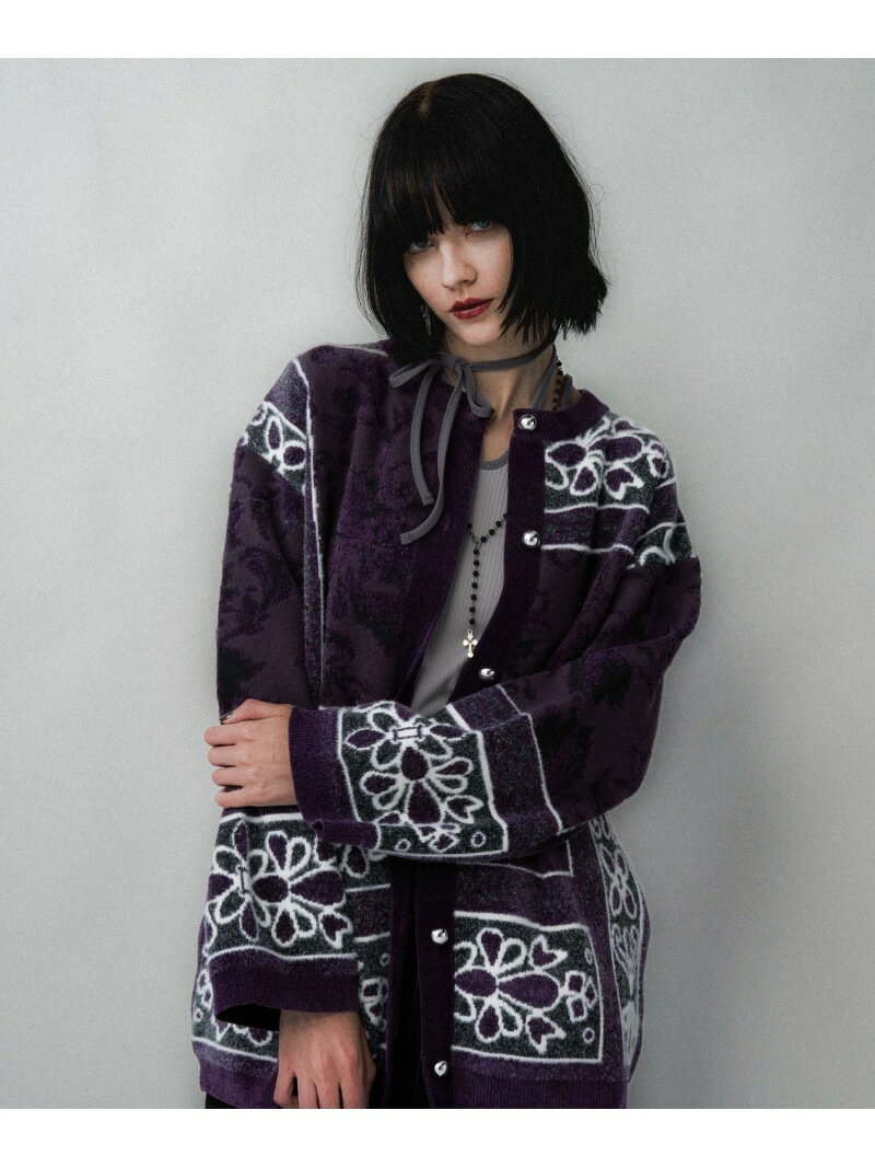 【SALE／40%OFF】Vintageガラミドルニットカーディガン HARE ハレ トップス カーディガン パープル グリーン【RBA_E】【送料無料】[Rakuten Fashion]