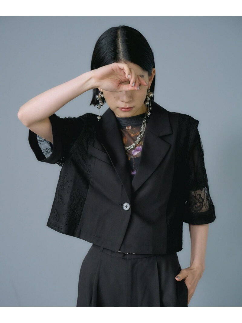レースキリカエジャケット HARE ハレ ジャケット・アウター テーラードジャケット・ブレザー ブラック ワインレッド グレー【先行予約】*【送料無料】[Rakuten Fashion]
