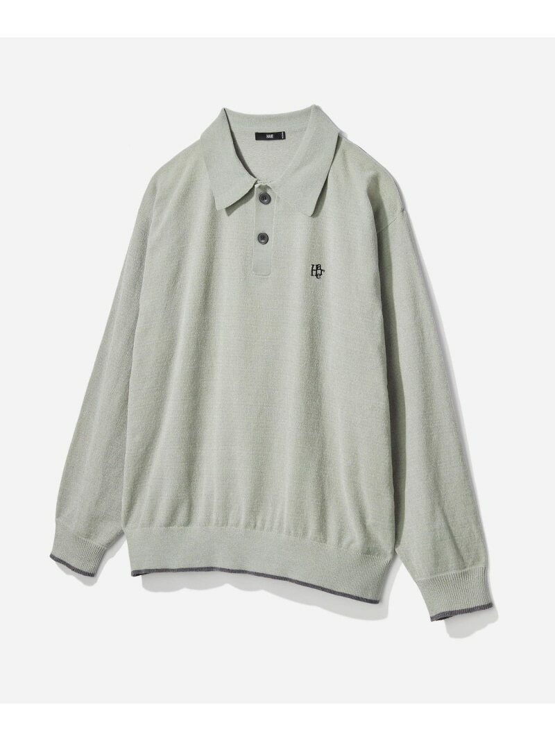 Rakuten - 【SALE／50%OFF】ロゴモールニットポロ HARE ハレ トップス ニット ブラック グレー ブルー レッド ブラウン【RBA_E】【送料無料】[Rakuten Fashion]