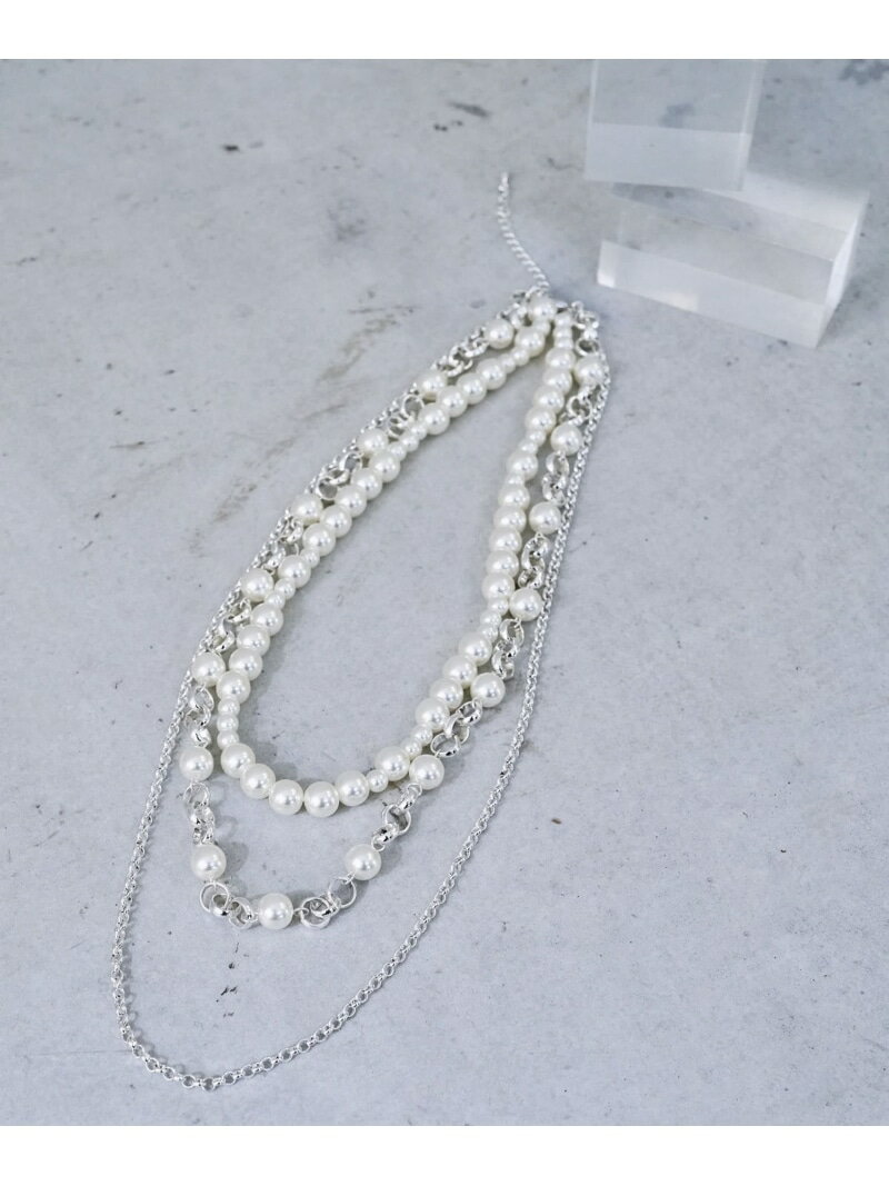 パールミックスタレンネックレス HARE ハレ アクセサリー・腕時計 ネックレス シルバー【先行予約】*[Rakuten Fashion]