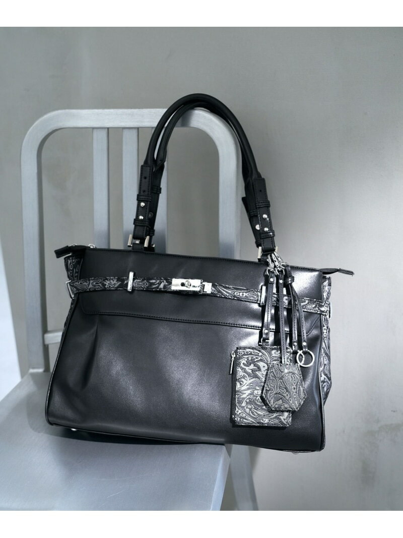 ジャガードキリカエベルトバッグ HARE ハレ バッグ ハンドバッグ ブラック【先行予約】*【送料無料】[Rakuten Fashion]