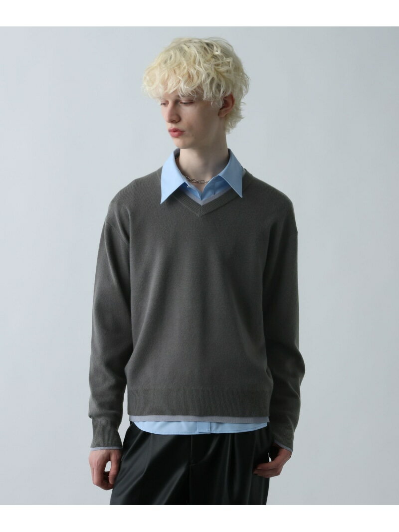 【SALE／25%OFF】レイヤードVネックニットプルオーバー HARE ハレ トップス ニット パープル ブラック グレー【RBA_E】【送料無料】[Rakuten Fashion]