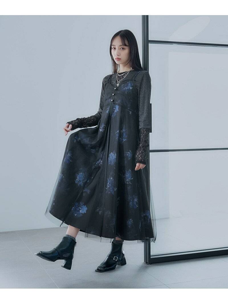 【SALE／6%OFF】フラワーシアーレイヤーワンピース HARE ハレ ワンピース・ドレス ワンピース ホワイト ブラック【RBA_E】【送料無料】[Rakuten Fashion]