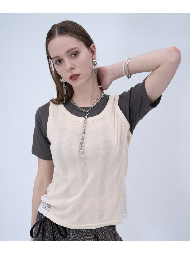 Rakuten - 【SALE／25%OFF】ヘンリーネックレイヤードTシャツ HARE ハレ トップス カットソー・Tシャツ ブラック ホワイト【RBA_E】【送料無料】[Rakuten Fashion]
