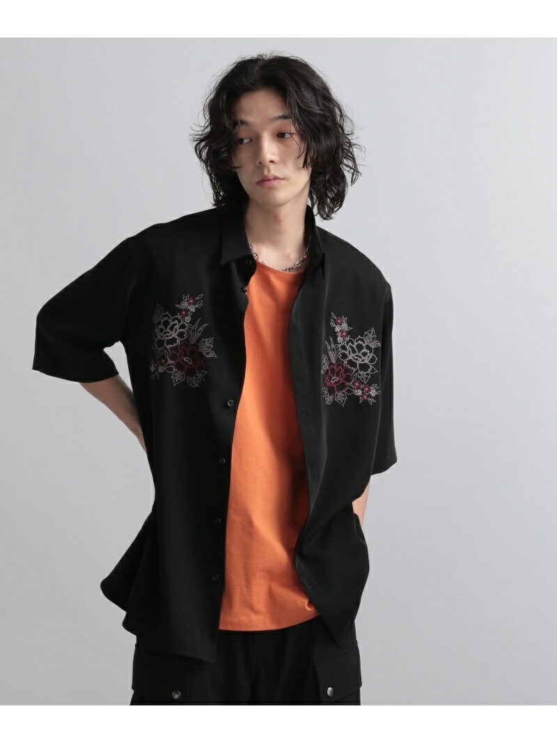 (M)トロミシシュウスカシャツSS HARE ハレ トップス シャツ・ブラウス ブラック グリーン ホワイト【送料無料】[Rakuten Fashion]のサムネイル