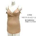 【送料無料】日本製 婦人 マタニティ カシュクールオープン 授乳 キャミソール 吸汗速乾素材 汗取りパット付き レディース インナー【ポッキリ】ソフトカップ無し...