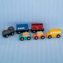 エドインター　TRAIN AND AUTOMOBILES SET　トレインアンドオートモービルセット -MY FIRST VEHICLE-　列車　レール　連結　車　バス　タクシー　安全　アルコール除菌OK 　木のおもちゃ　木製　知育　内祝い　出産祝い　誕生日　プレゼント　Ed.inter 2