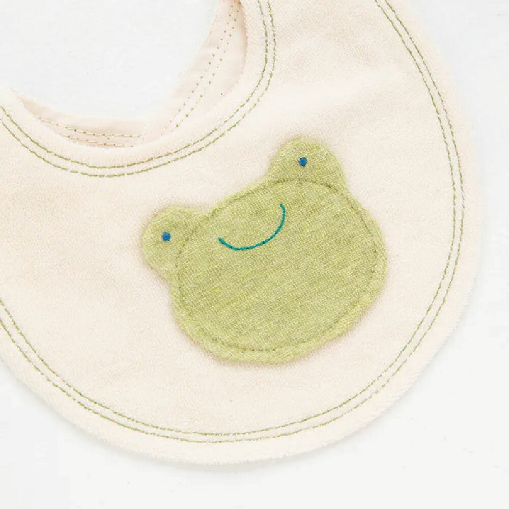 POMPKINS オーガニックかえるミニスタイ オーガニック ミニスタイ スタイ よだれかけ オーガニックコットン かえる 安全 出産祝い ギフ..