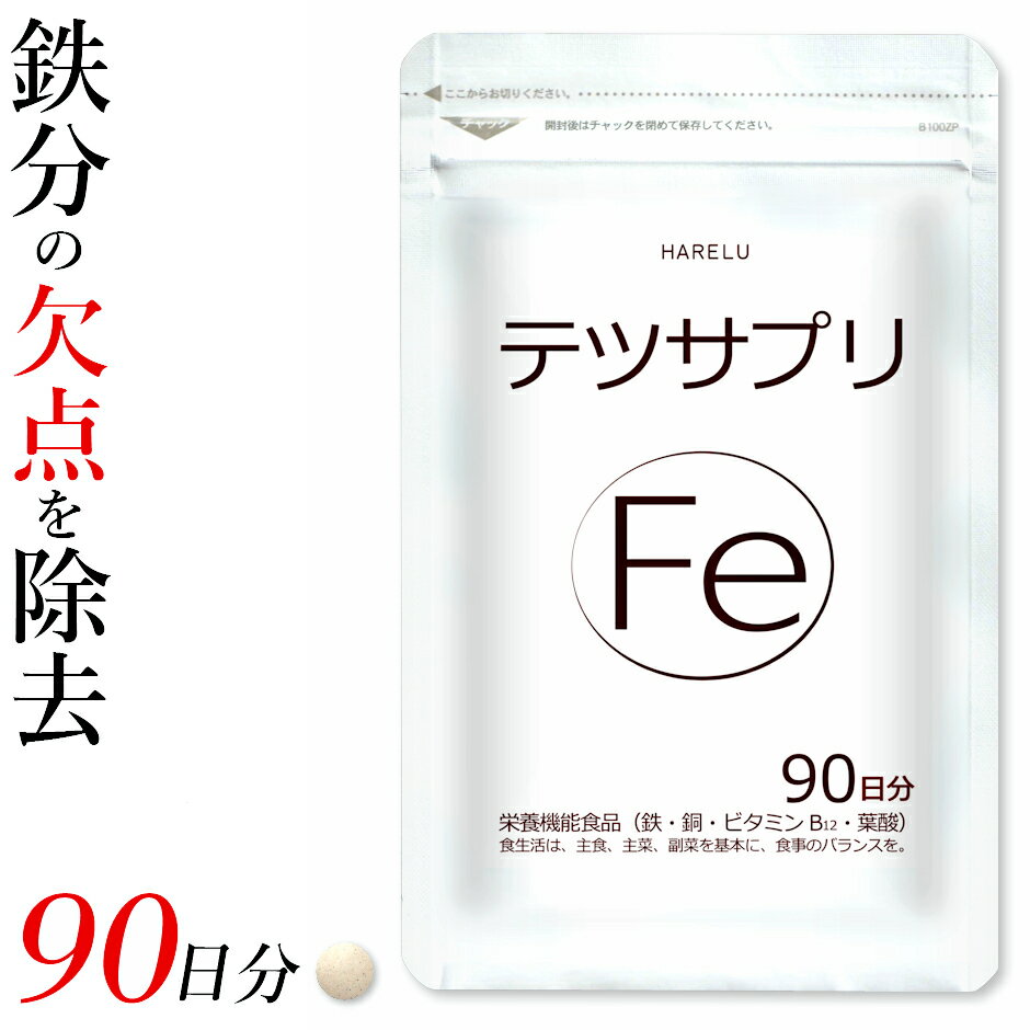 鉄 サプリ 90日分 吸収率 鉄分 サプリメント 葉酸 ビタミンB12 銅 赤血球 鉄分不足 妊婦 妊娠 授乳 非 ヘム鉄