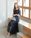 ワンピース ぽわん袖 夏 背中ファスナー 高見え 総レース ドレス 胸元 隠し レースレディース ウエスト絞り 痩せ見え 身幅調整可 美デコルテ お見合い 結婚...