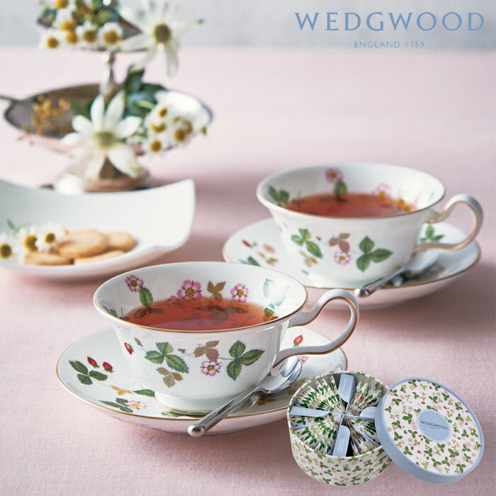 【ポイント10倍】紅茶 ウェッジウッド ワイルド ストロベリー ティーバッグ SE4-352-4 WEDGWOOD内祝 出快気祝い 結婚祝い 父の日 敬老の日 七五三 孫 両親 自宅 プレゼント 御礼 成人式 引越しお誕生日 ウェッジウッドの代表柄「ワイルド ストロベリー」