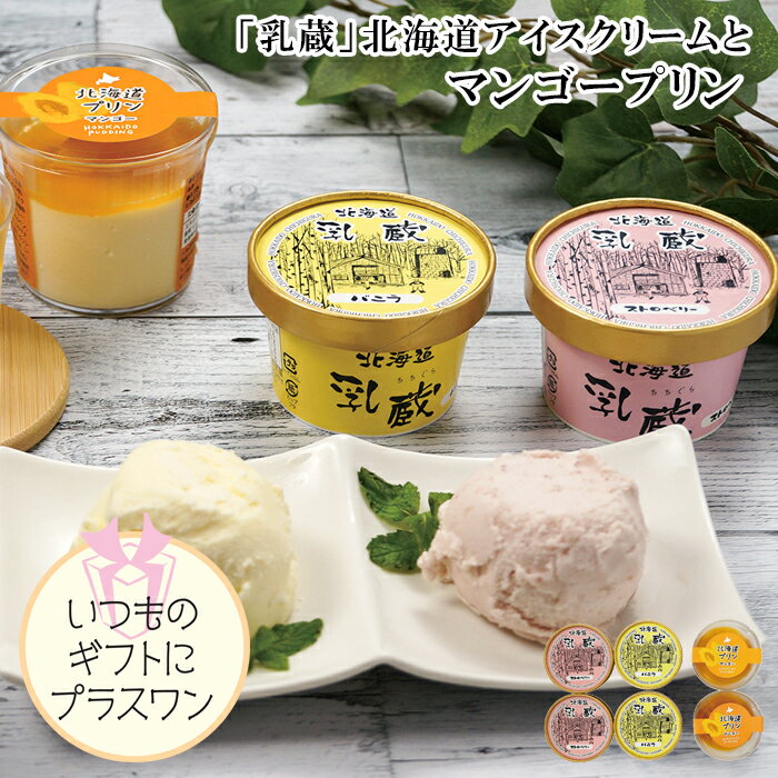 楽天ギフト専門店ハリカお中元2025「乳蔵」北海道アイスクリームとマンゴープリン 51-21019 ギフト ご贈答 お取り寄せ プレゼント ランキング 御中元 内祝 御礼 お誕生日 夏ギフト 北海道産牛乳や苺・ハスカップを使用したアイスクリームと北海道産牛乳を使用したプリン、マンゴープリンのセット