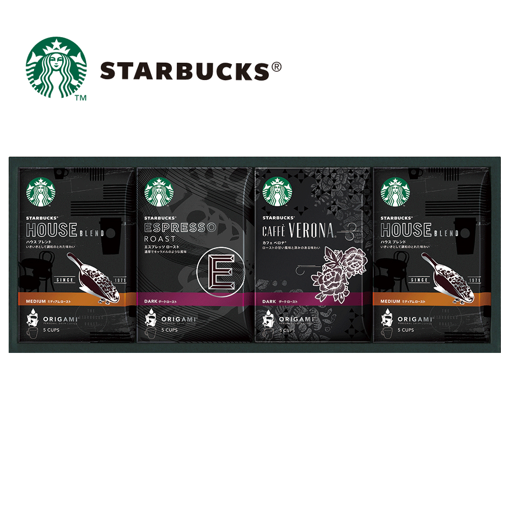 【残暑見舞い】送料無料　スターバックスオリガミパーソナルドリップコーヒーギフト　SE2-369-4　ギフト　プレゼント　食品　ご贈答　ご自宅でカフェ気分　有名店　食品　お礼　内祝い　お誕生日　珈琲　調和のとれた味わいをお楽しみください　七五三