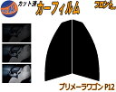 【送料無料】フロント (s) プリメーラ ワゴン P12 カット済みカーフィルム 運転席 助手席 三角窓 左右セット スモークフィルム フロントドア 車種別 5...