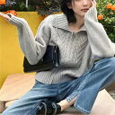 きれいめ ニットカーディガン レディース ファスナー ニット tops レディース アウター ボア ポロカラー 秋物 秋カラー 秋冬 長袖 秋冬 定番 カジュア...