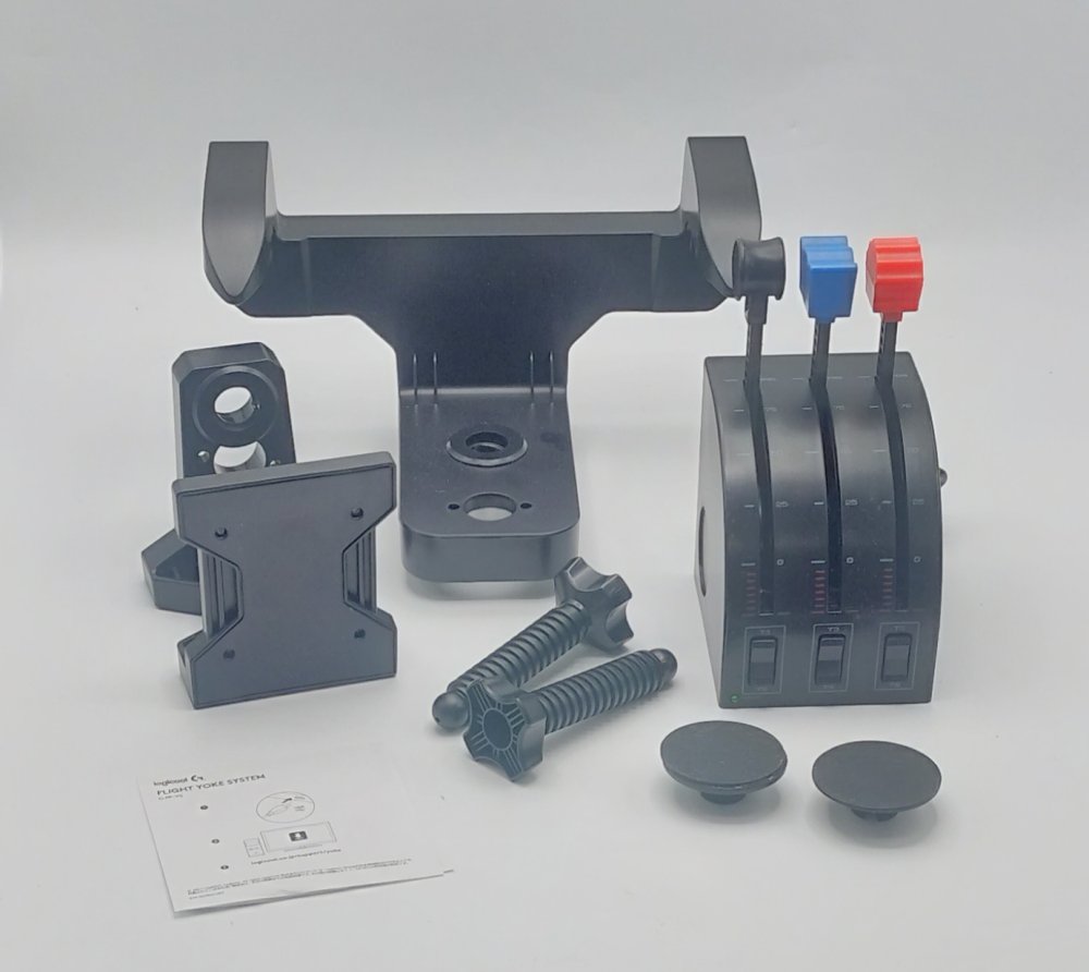 中古 ロジクール (Logicool) プロ フライト ヨーク ＆ スロットル クアドラント シミュレーション コントローラー G-PF-YS