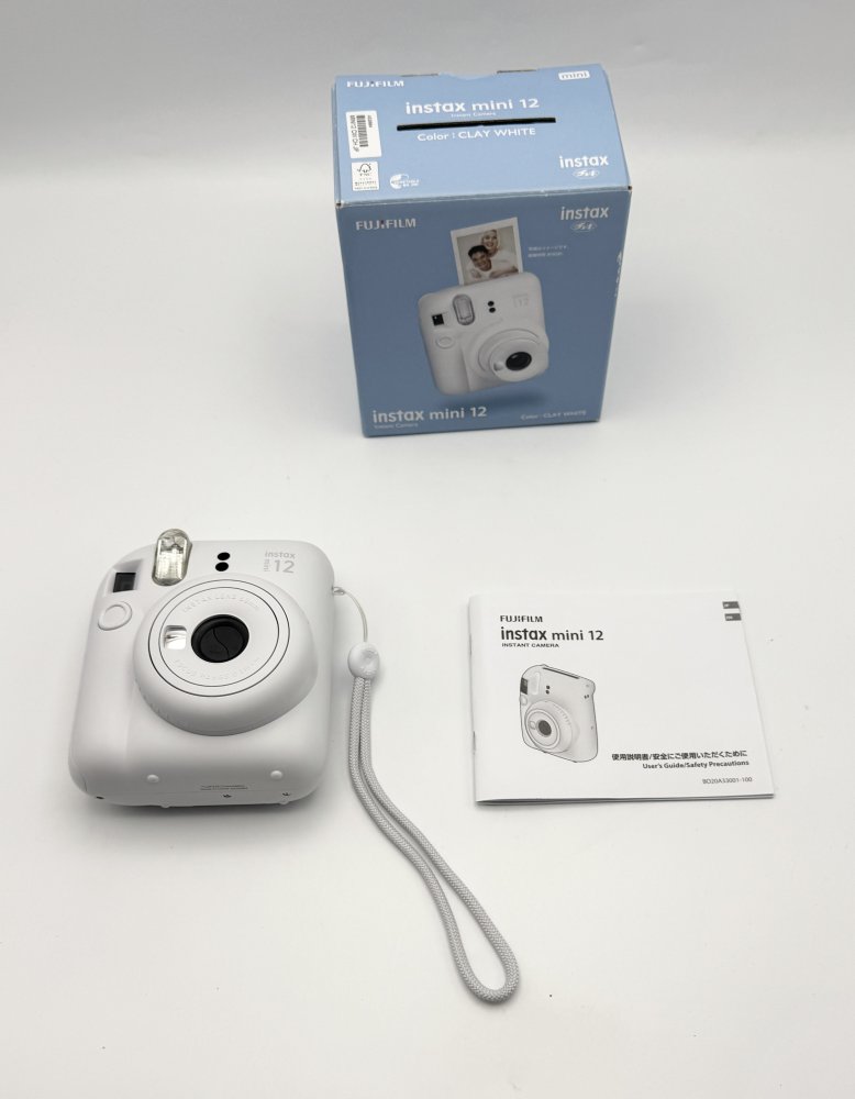 中古 富士フイルム Instax Mini 12 インスタントカメラ - クレイホワイト